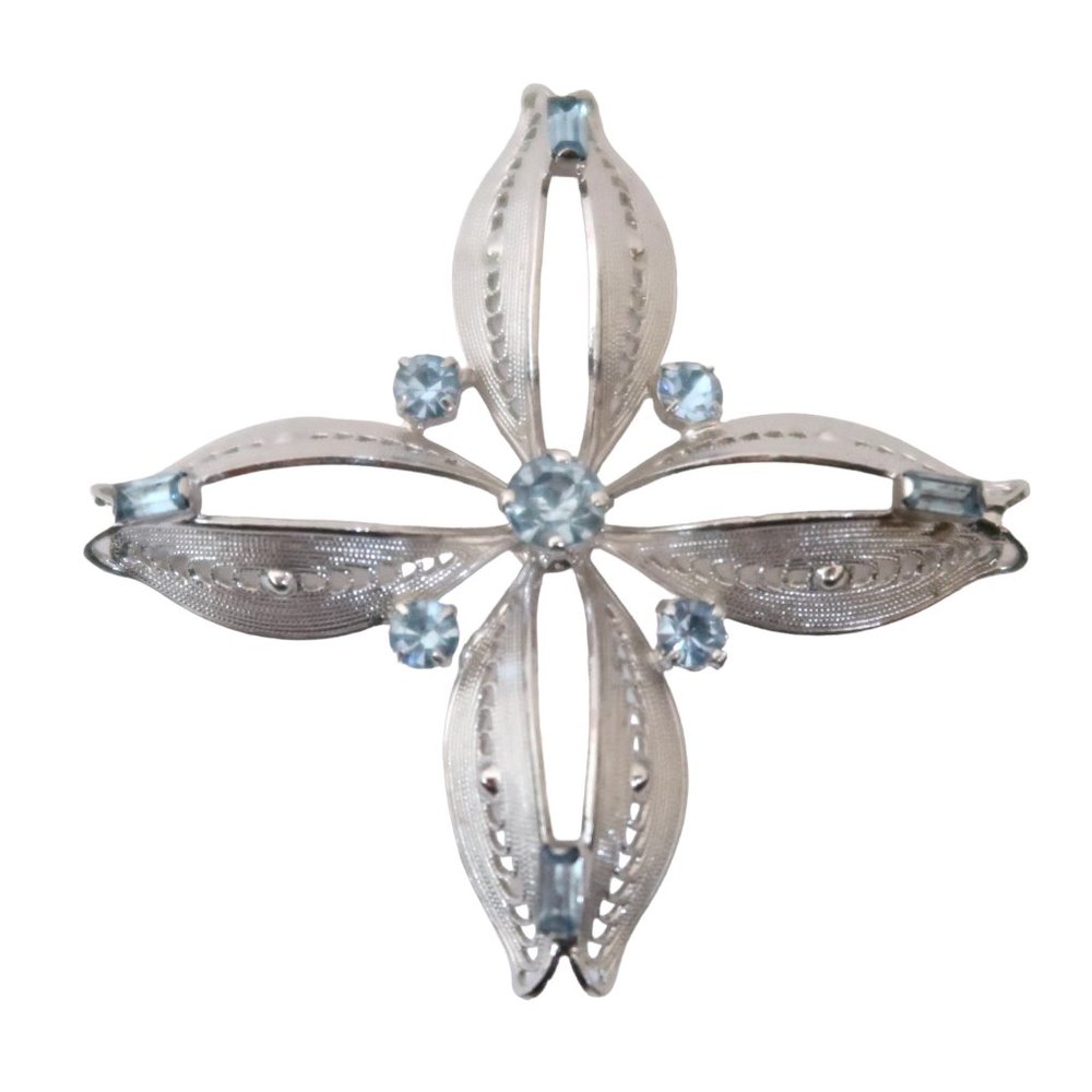vtg CONTINENTAL flower brooch pin
